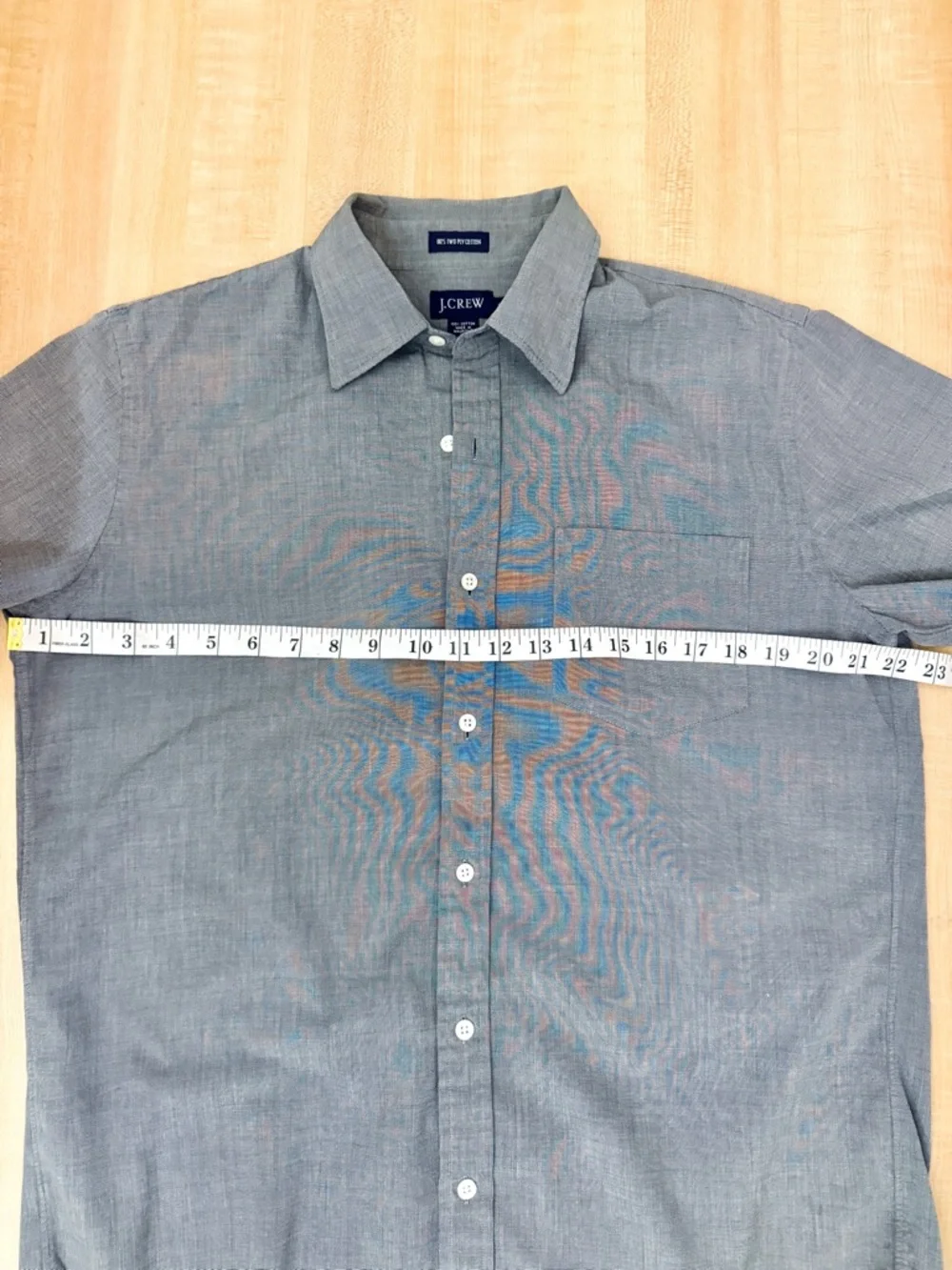 J. Crew Short Sleeve Button-Down Shirt in Light Gray